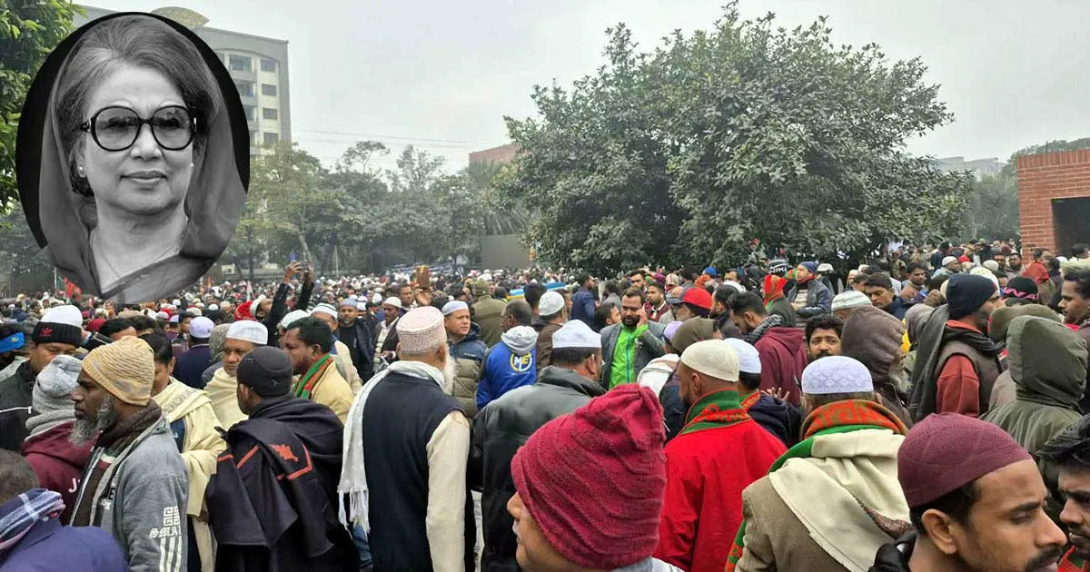 সকাল থেকেই মানিক মিয়া অ্যাভিনিউয়ে জনস্রোত, খালেদা জিয়ার জানাজায় মানুষের ঢল