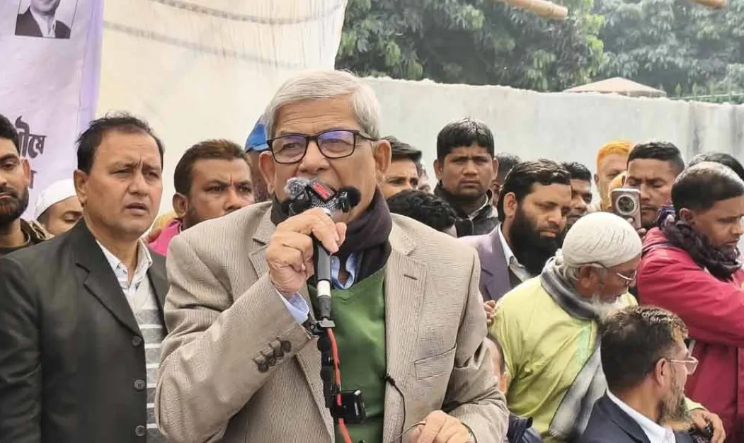 স্বাধীনতাবিরোধীদের হাতে দেশ নিরাপদ নয়: ঠাকুরগাঁওয়ে নির্বাচনী প্রচারে মির্জা ফখরুল